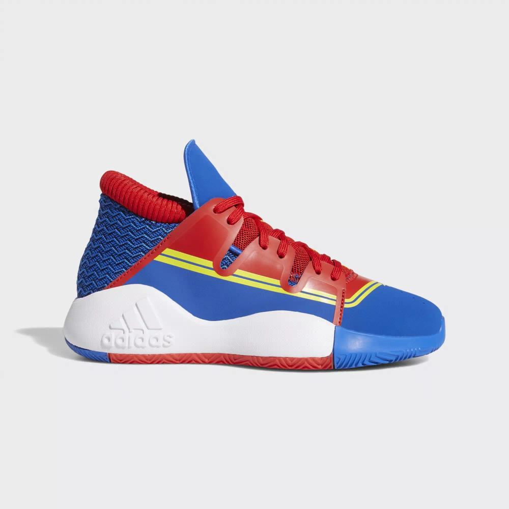 Adidas Marvel’s Captain Marvel | Pro Vision Tenis De Basketball Azules Para Niño (MX-42570)